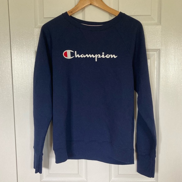 Navy blue Champion Crewneck sweatshirt - Picture 1 of 5